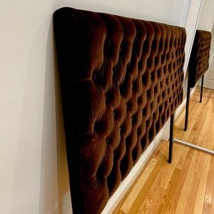 Queen velvet tufted headboard